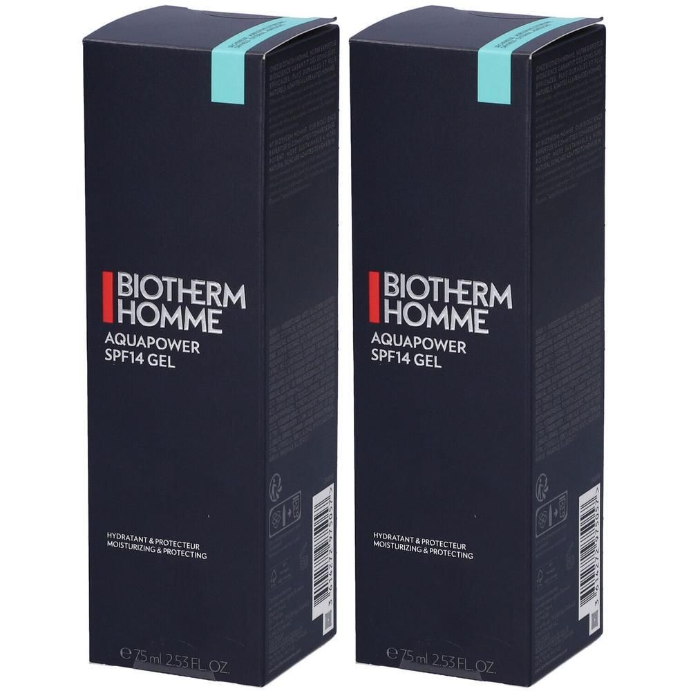 BIOTHERM Homme Aquapower SPF14 Gel 2x75 ml