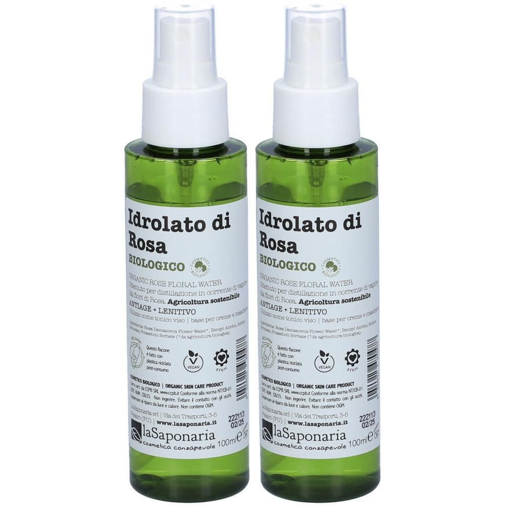 La Saponaria Idrolato di rosa bio 2x100 ml
