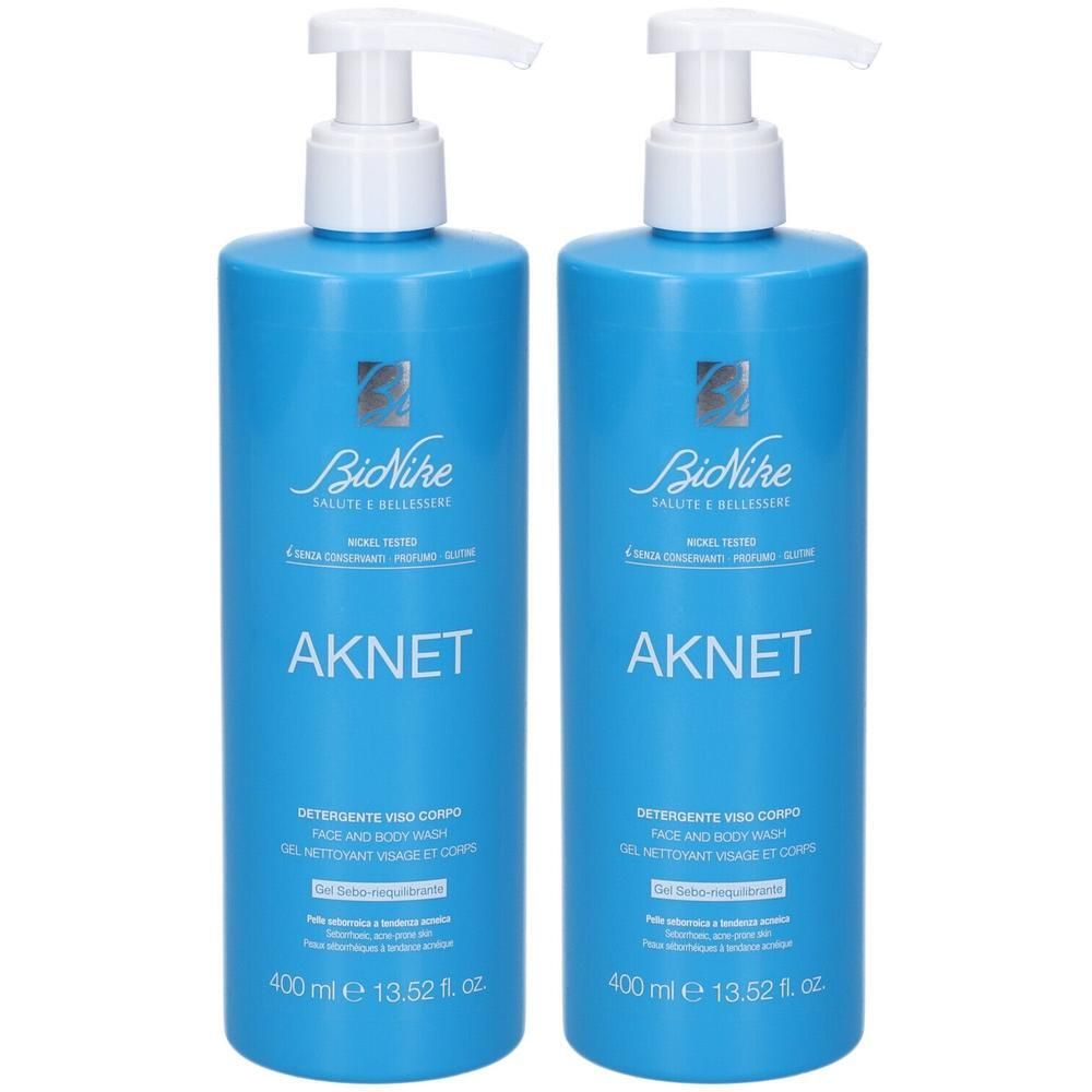 BioNike Aknet Detergente Viso e Corpo 2x400 ml