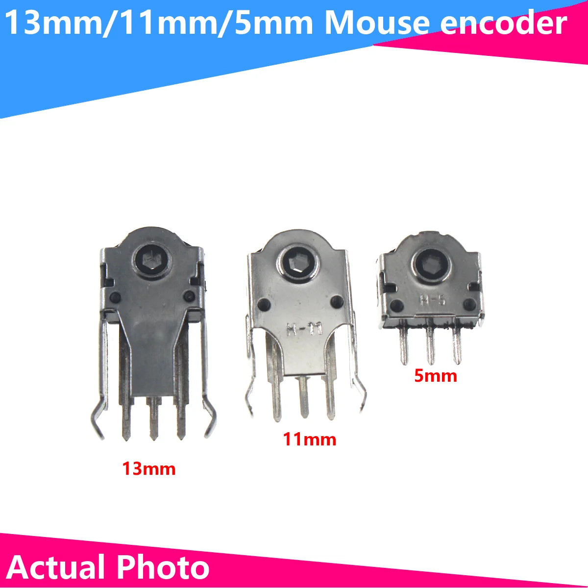 5PCS Maus Encoder Rad Decoder Maus Schalter Stecker Reparatur Roller Heißer 5MM 11MM 13MM Image