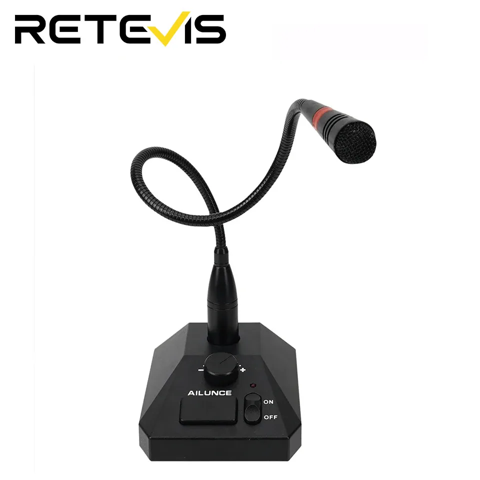 Retevis Aliunce SM01 Desktop-Mikrofon für Walkie Talkie RT622 RT3S HD1 RA685 RT95 Zwei-Wege-Radio Handmikrofon 2pin / GP328plus Image