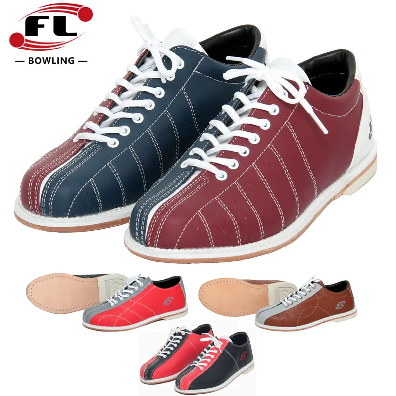 Unisex-Bowlingschuh aus weichem Leder, professionelle, atmungsaktive, rutschfeste Bowlingschuhe für Herren und Damen, tragbare Sport-Sneaker, Größe 34–47