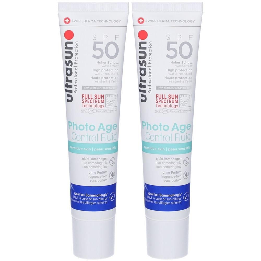 Ultrasun Photo Age Control Fluid Spf 50 Sensitive Skin 2x40 ml