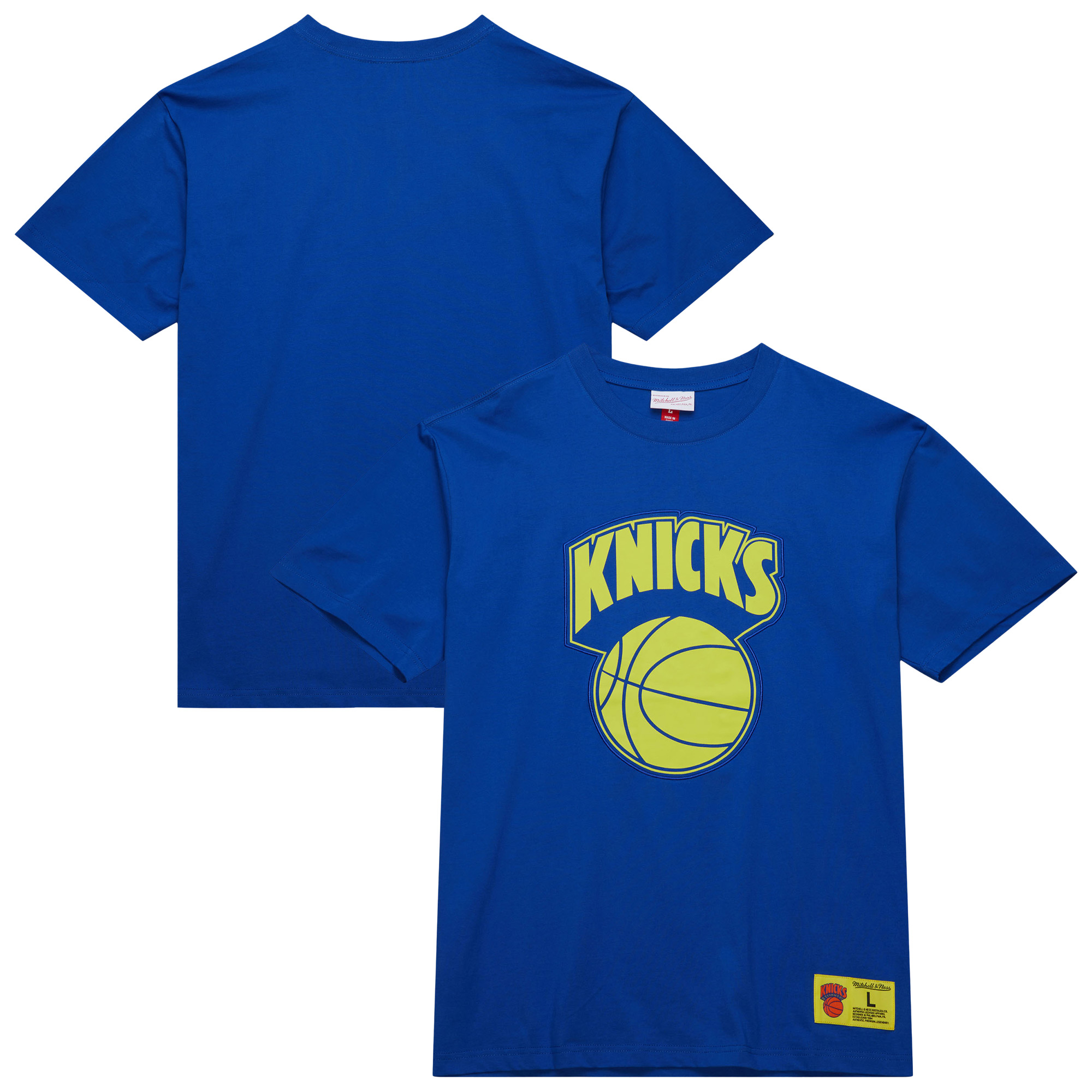 "Mitchell & Ness Herren-T-Shirt in Blau, New York Knicks Hardwood Classics Neon Nights Premium-Kollektion" Image