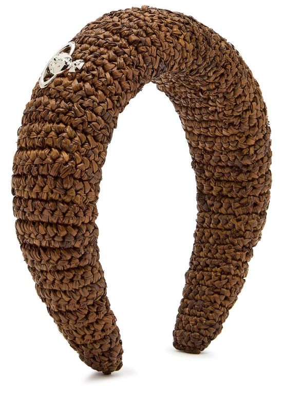 Orb Raffia Headband - Brown - Vivienne Westwood Hair