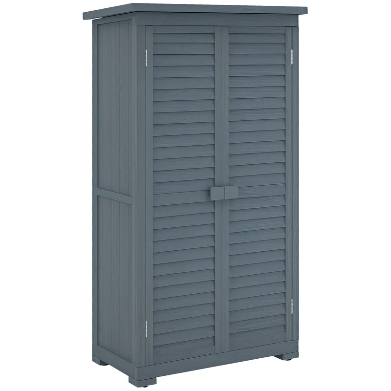 Abri de jardin en bois, abri à outils résistant aux intempéries 87x46.5x160cm, maison de jardin avec porte, toit en pente, étagères, armoire à outils, abri de jardin, armoire à outils, abri de jardin