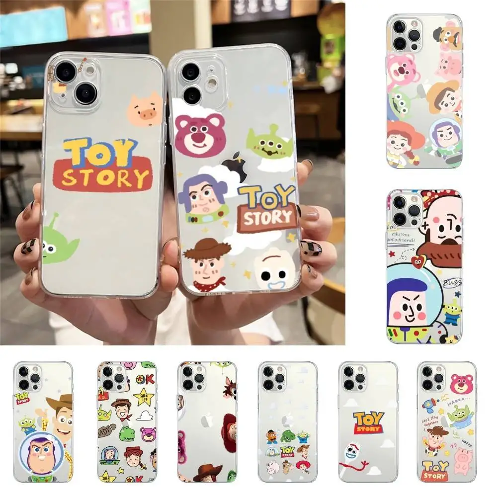 Niedliche Toy Story Handyhülle für iPhone 17 16 15 11 13 14 Pro Max 7 8 Plus X Xr Xs Max Se2020 12mini Transparente Hülle Image