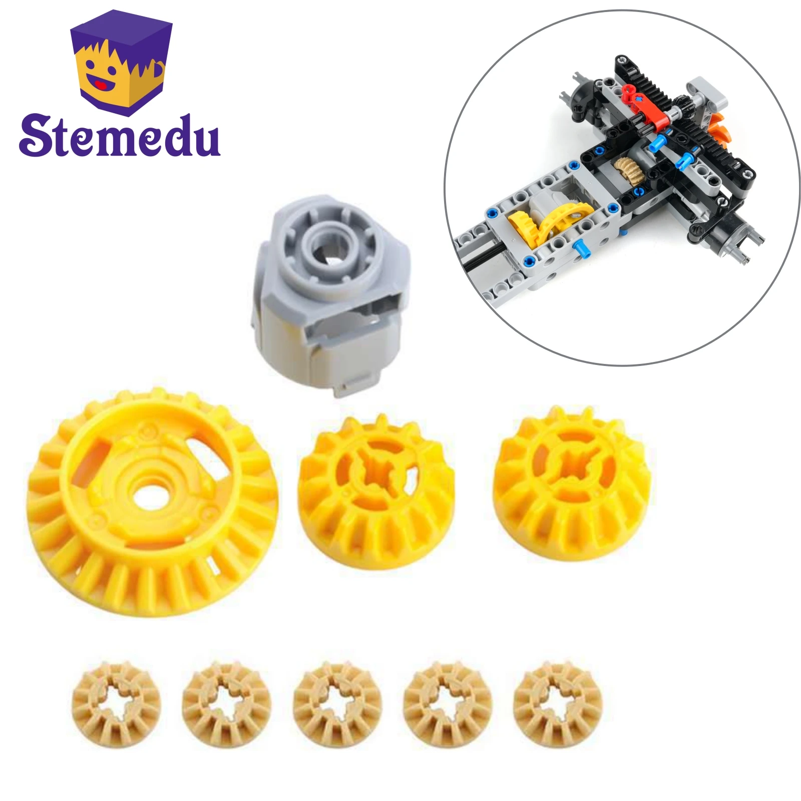 Neues Differential kompatibel mit Legoeds Ziegel Zahnräder Moc technische Modifikation Teile Bausteine 65414 69761 69762 6589 Image