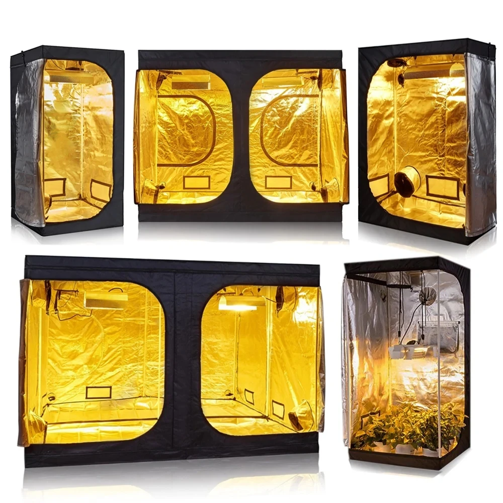 2x2 Growzelt, 60x60x120cm Hochreflektierendes 600D Diamant-Mylar-Gewebe mit Beobachtungsfenster und Bodenwanne für Hydroponischen Indoor-Pflanzenanbau Image