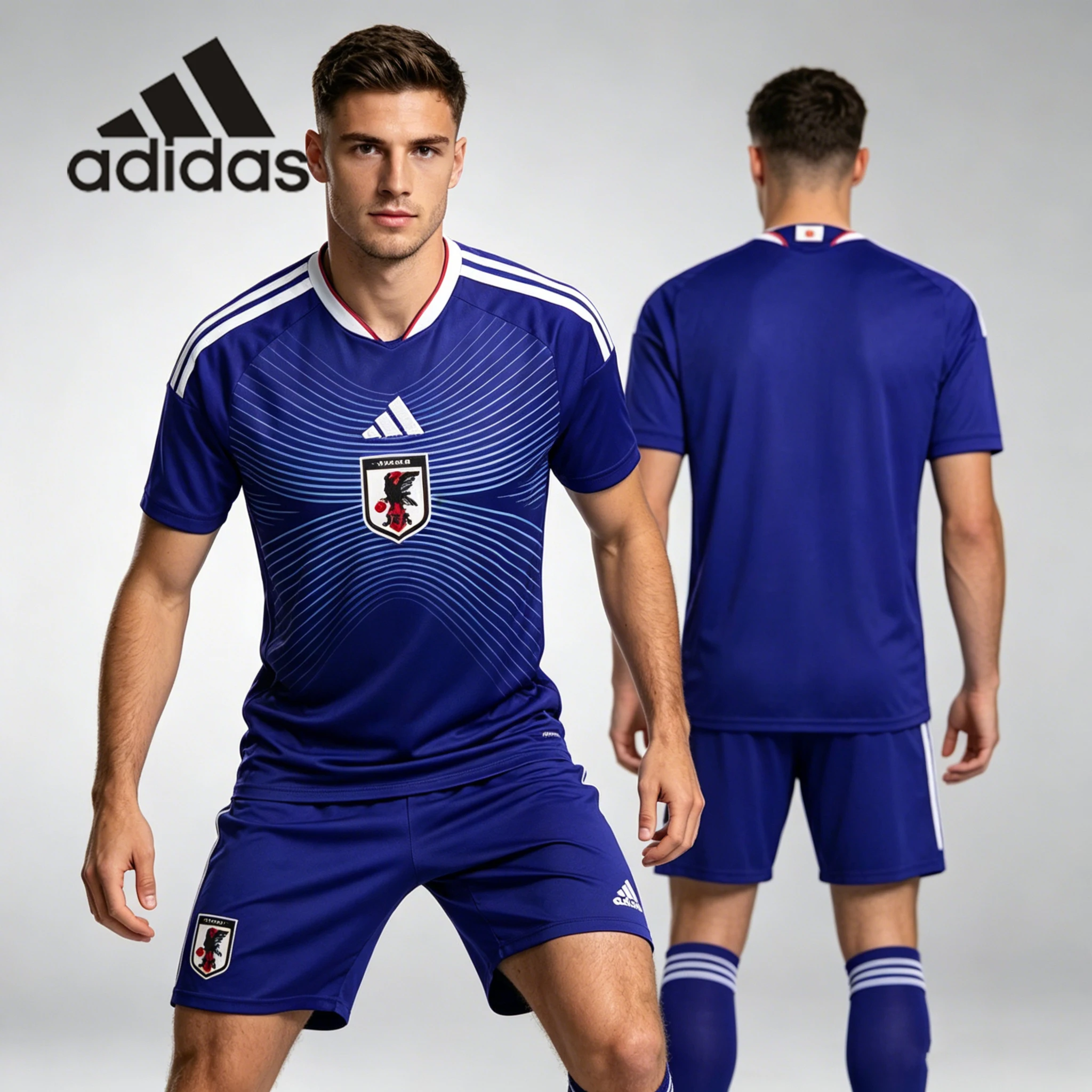 Maillot de football unisexe à manches courtes à séchage rapide, version fan domicile de l'équipe nationale du Japon, Coupe du Monde 2026, Adidas, 26 nat jersey KD3345
