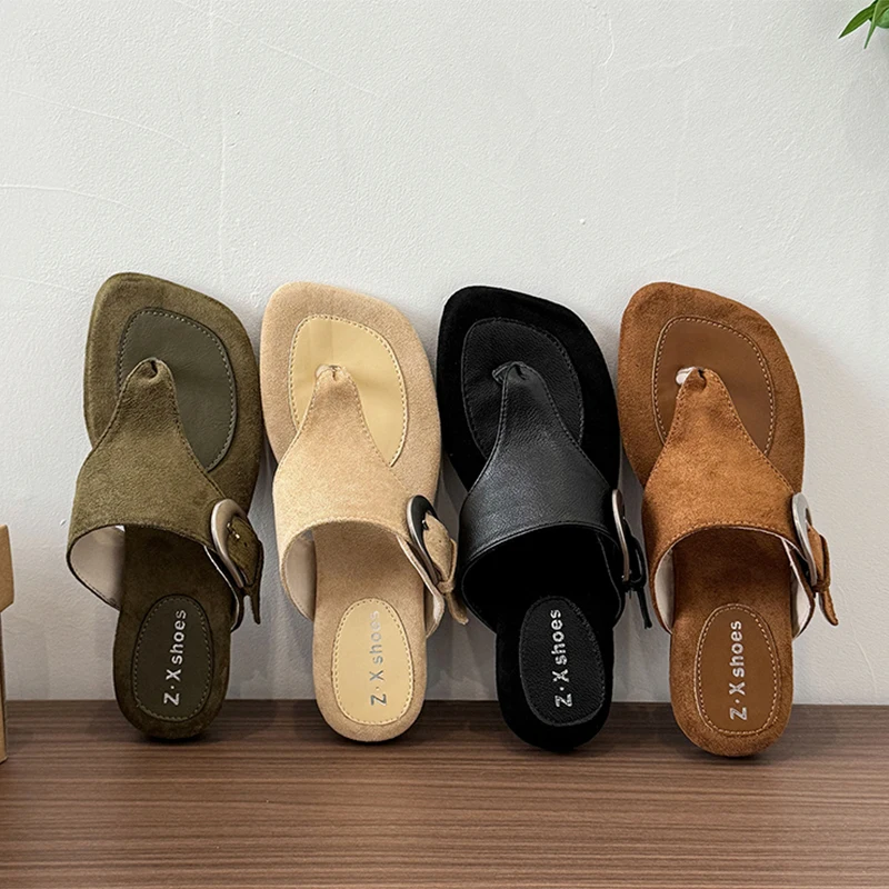 Damen Sommer Neu Flip-Flops Flache Sandalen Zehensteg-Slipper Freizeitschuhe Damen 2026 Trend Strand Komfortschuhe Sport Slides Mujer