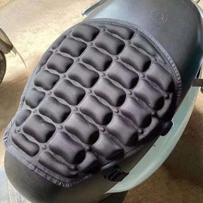 Hochwertiges 3D-Motorradsitzkissen Rutschfestes Motorradkissen Komfortables Sonnenschutz-Sitzkissen Motorradzubehör Image