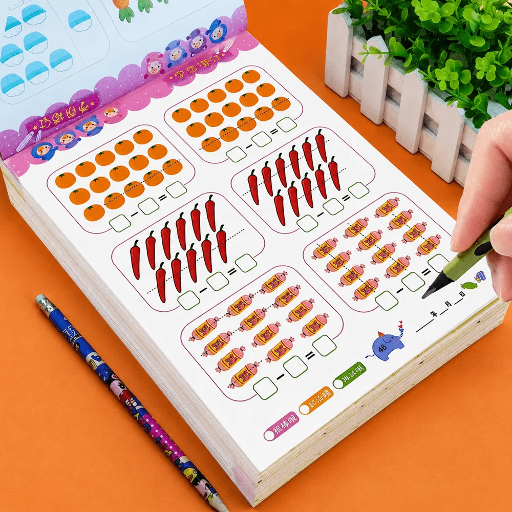 Mathe-Arbeitsbuch für Vorschulkinder: Addition und Subtraktion bis 20, 78 Seiten, Übungsbuch zum Zählen für Kinder mit unterhaltsamen Bildern Image