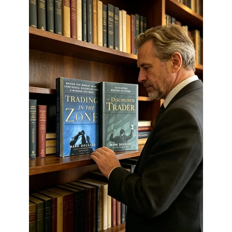 2-Bücher-Set: Trading in The Zone + The Disciplined Trader von Mark Douglas – Bücher über die Psychologie des Aktienhandels für Anleger Image