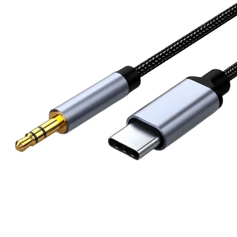 Typ-C-auf-3,5-mm-Audiokabel, AUX-Adapterkabel, kompatibel mit Handy-Lautsprecher, Auto-Player, tragbares Kabel zur Übertragung von Ton Image