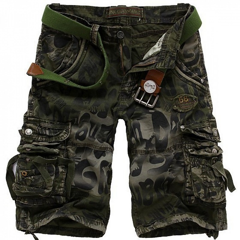 Men's Comfort Waist Tactical Cargo Cargo Shorts Shorts Casual Shorts Multi Pocket Flap Pocket Camouflage Windproof Wearable Knee Length Casual Outdoor Streetwear Fashion Streetwear Blue Army Green