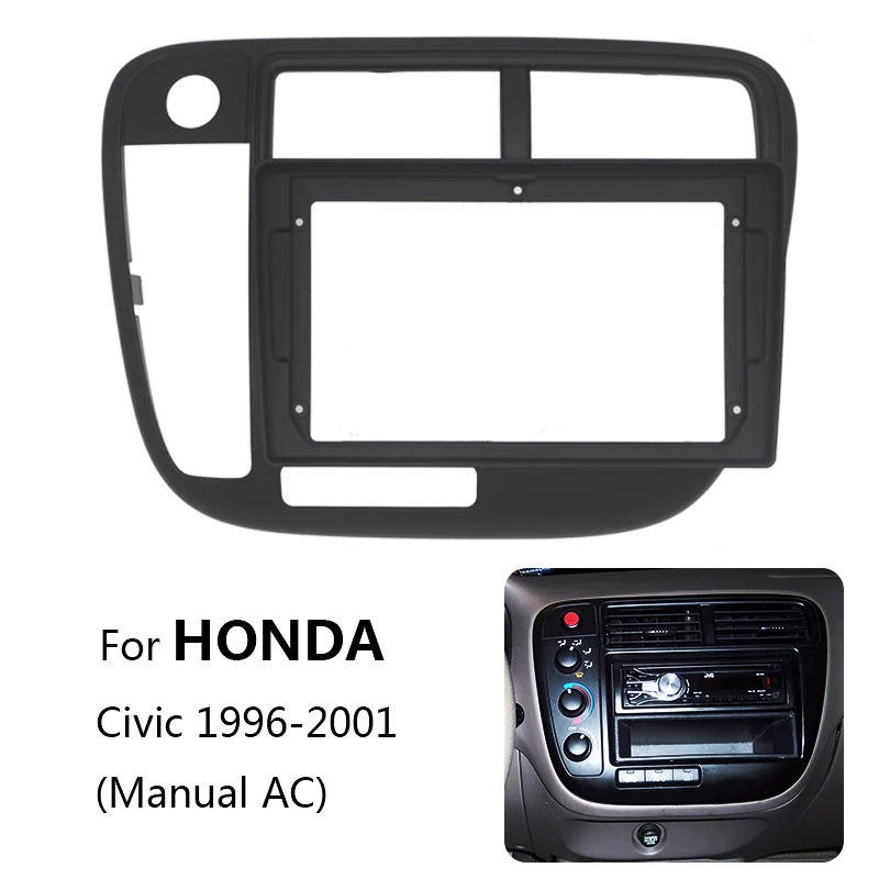 Autoradio-Einbaublende für Honda Civic 1996-2001 mit manueller Klimaanlage – Auto-Stereo-Montagerahmen-Kit Image