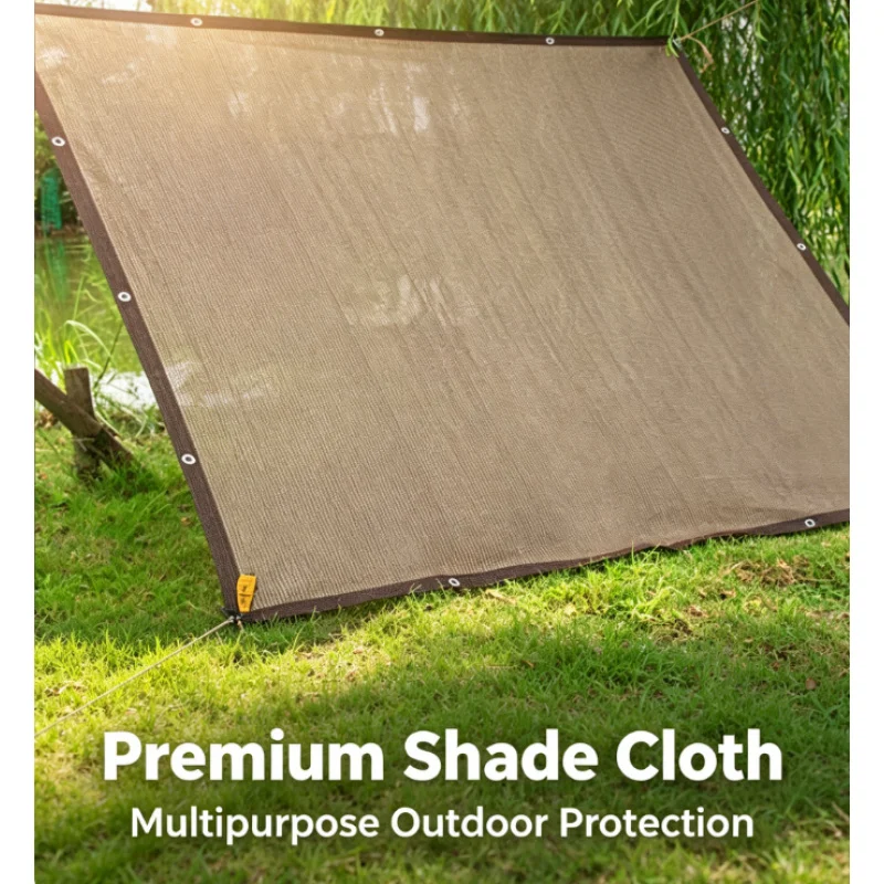 UV-Schutz, langlebiges braunes Sonnenschutznetz für den Außenbereich, 1 Stück, 3 m x 4 m, für Pool, Picknick, Reisen, mehrere Größen Image