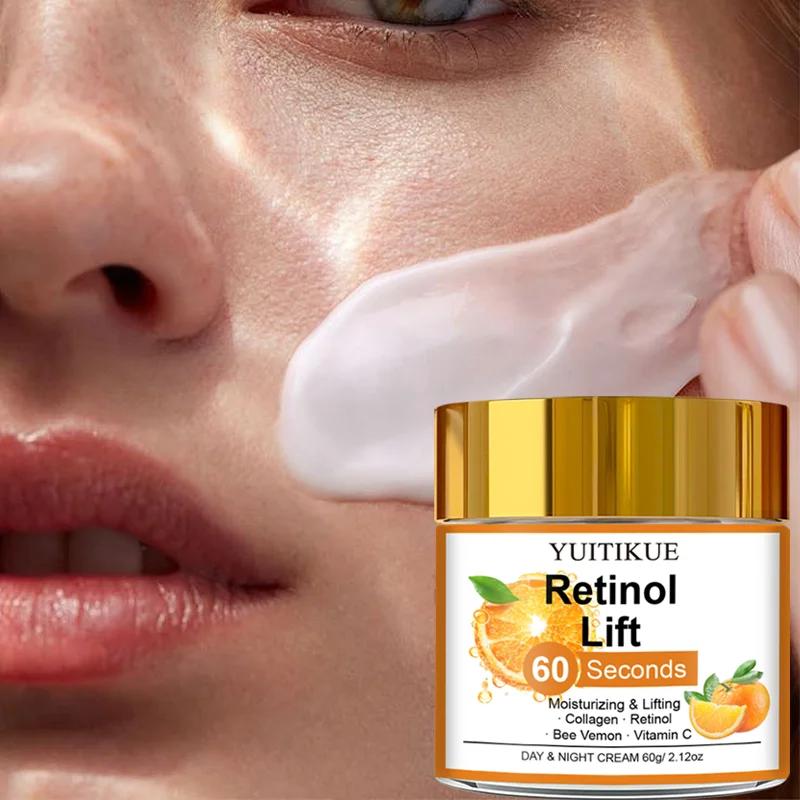 YUITIKUE Retinol Lift Tages- & Nachtcreme 60g, mit Retinol, Kollagen, Bienengift & Vitamin C für 60s Feuchtigkeitspflege & Lifting Image