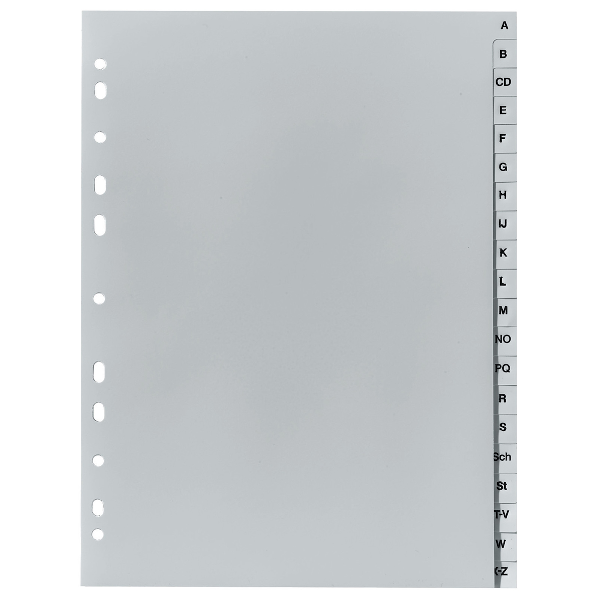 3 x FALKEN Register PP Kunststoff-Register DIN A4 A-Z ABC alphabetisch 20-teilig grau Image
