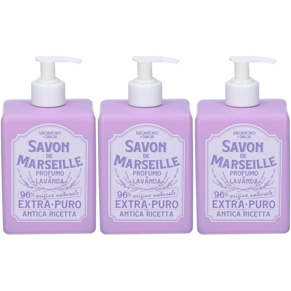 Laboratorio Dei Saponi Sapone di Marsiglia Liquido alla Lavanda 3x500