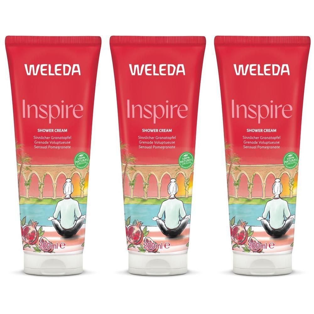 WELEDA Doccia Cremosa Inspire Melograno 3x200 ml