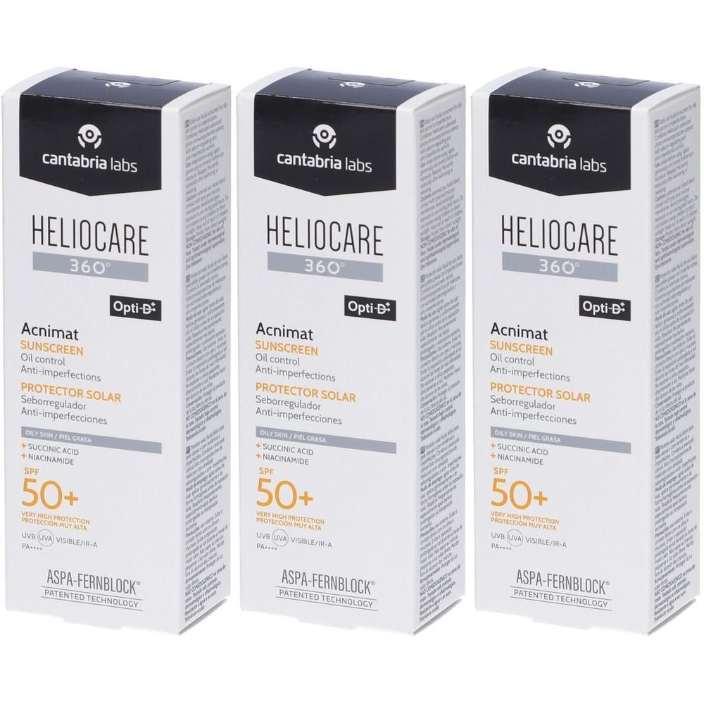 Heliocare 360° Acnimat SPF50+ 3x50 ml