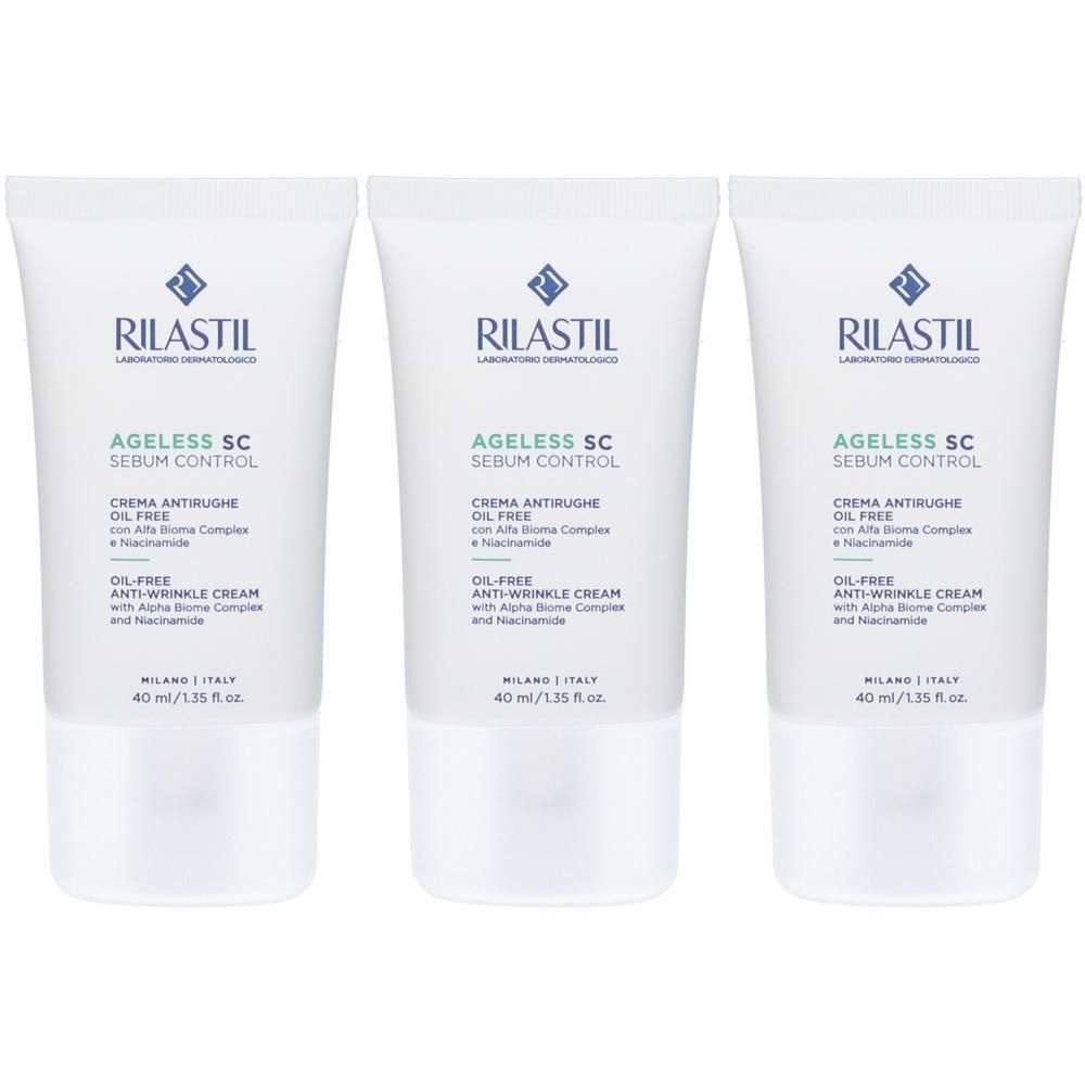 RILASTIL® Ageless Sc Sebum Control Crema Antirughe Oil Free 3x40 ml