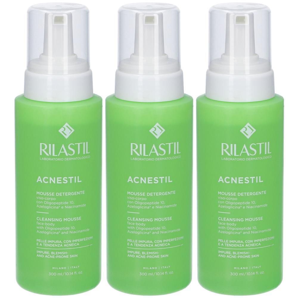 Rilastil Acnestil Mousse Detergente 3x300 ml