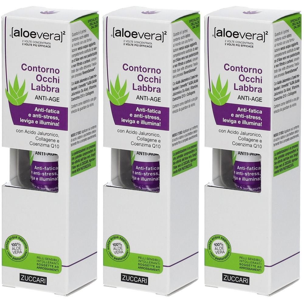 ®[aloevera]² Contorno Occhi Labbra Anti-age 3x18 ml