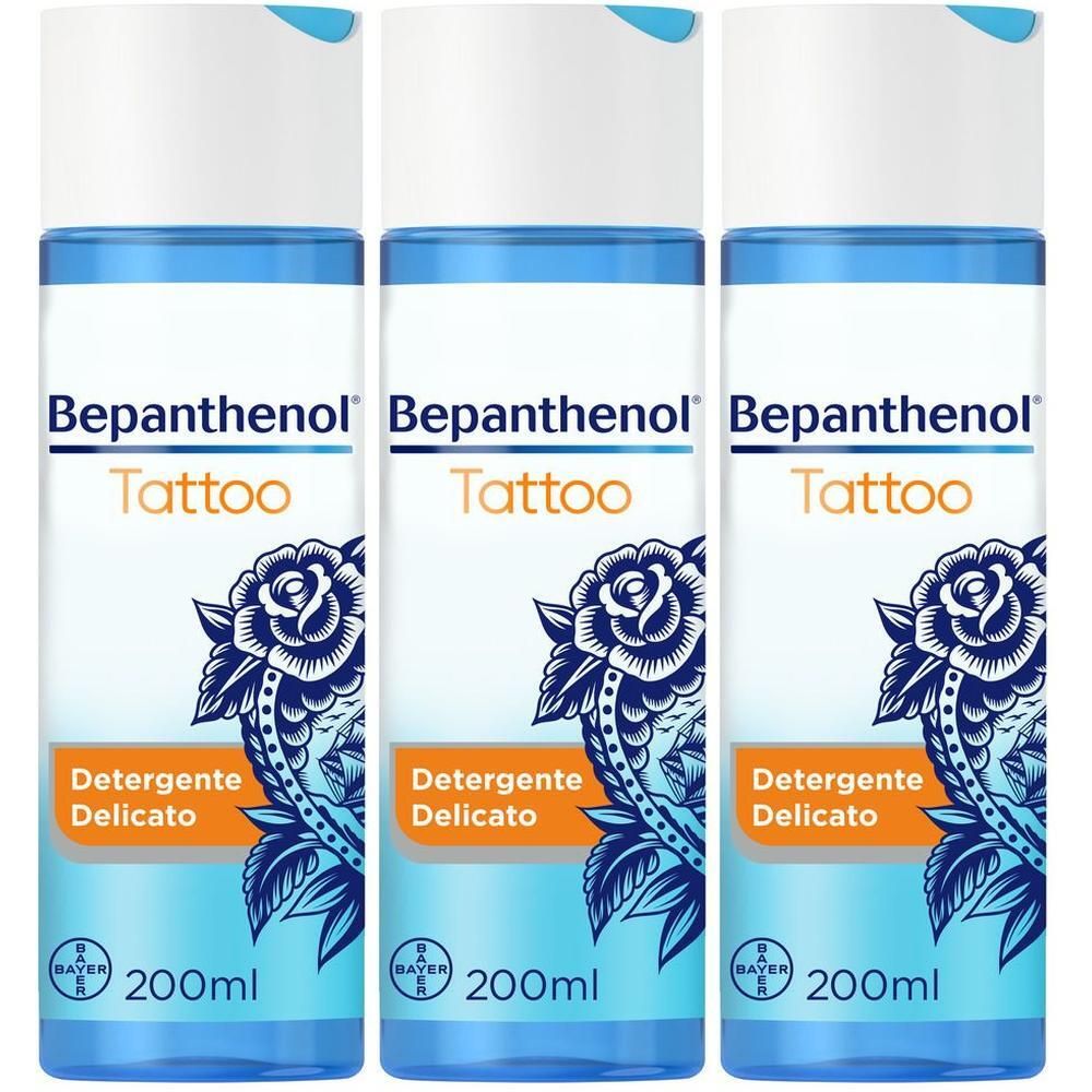 Bepanthenol Tattoo Detergente Delicato Tatuaggio con Pantenolo 3x200 m