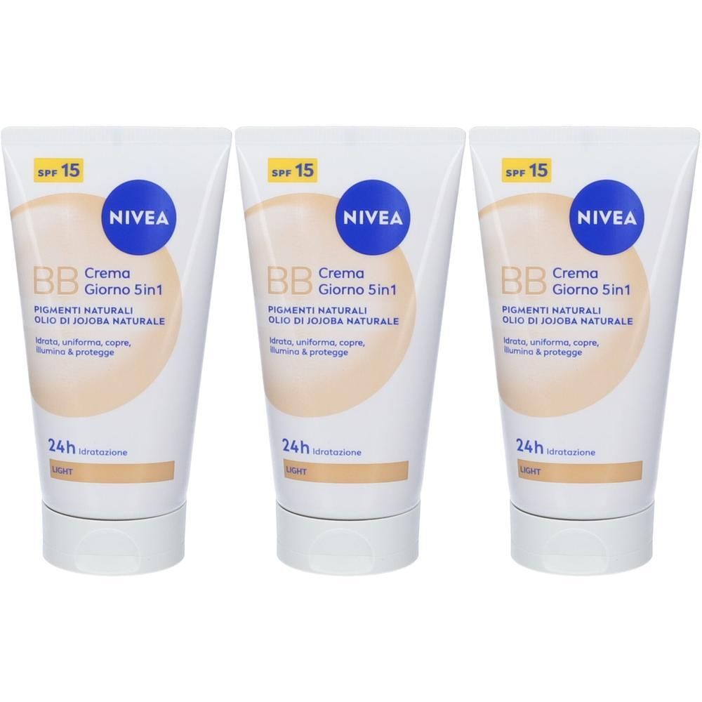 Nivea 5 in 1 BB Cream Super Idratante 24H No Stop Naturale 50 ml, Crem