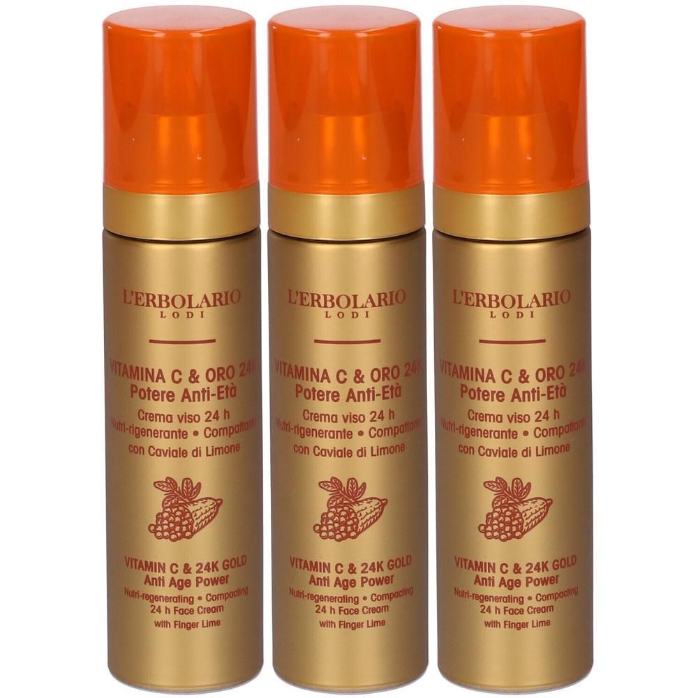 L`Erbolario Crema Viso Vitamina C & Oro 24K 3x50 ml