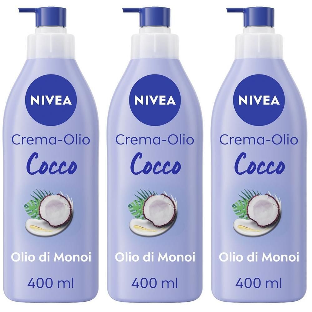 Nivea Crema-Olio Cocco & Olio di Monoi 400 ml, Crema corpo idratante 4