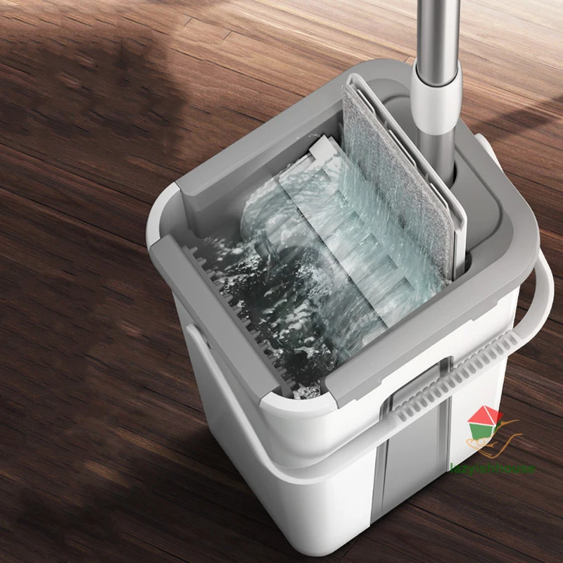 Mop Magic Floor Squeeze Squeeze Mop mit Eimer Flat Bucket Rotations mopp für Wasch boden Haus Haus reinigung Cleaner easy 2023new Image