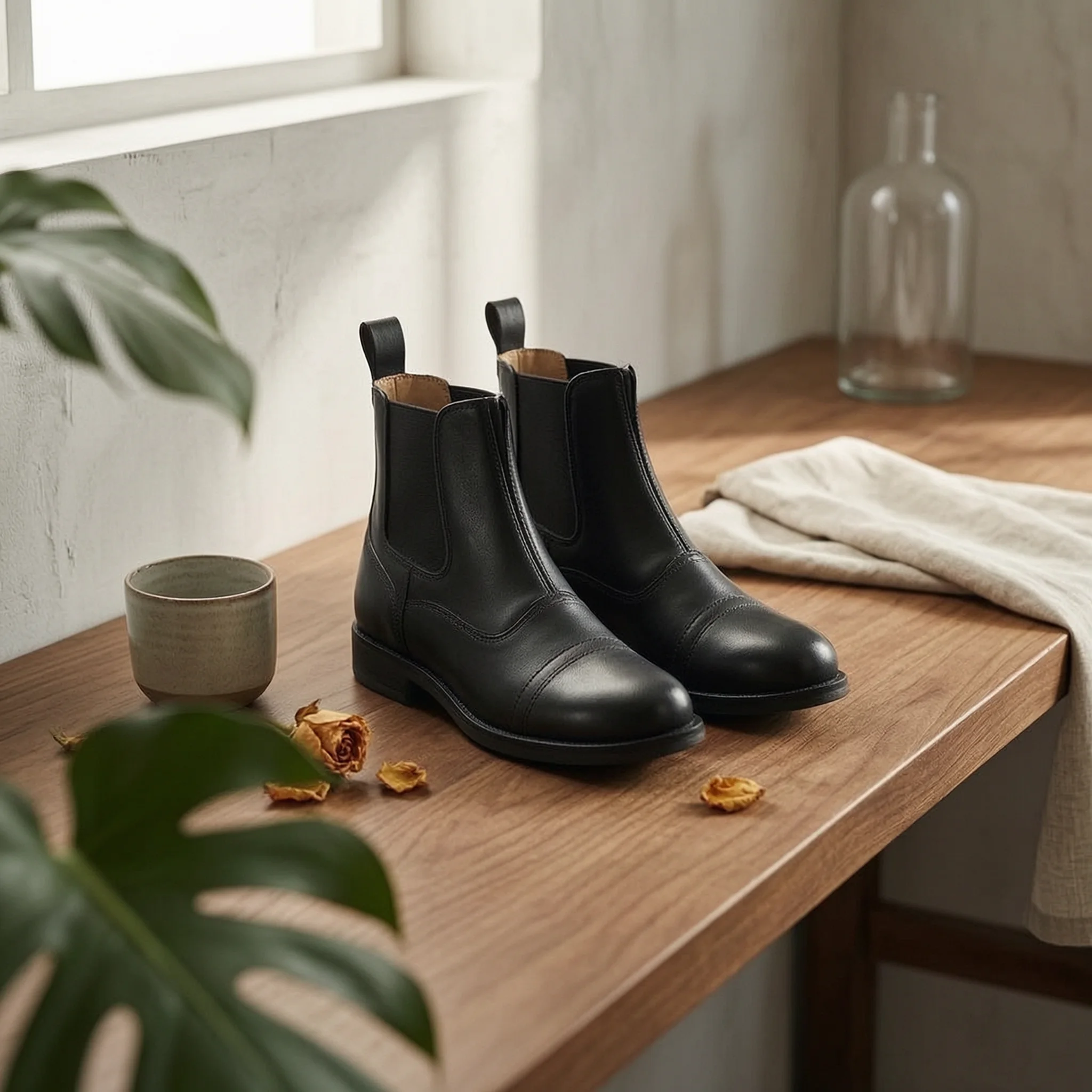 Kurze Reitstiefel Wasserdichte Paddock-Stiefel Reitstiefel mit Reißverschluss Bequeme Outdoor-Schuhe mit Reißverschluss
