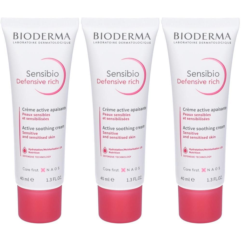BIODERMA Sensibio Defensive Rich Crema lenitiva ricca 3x40 ml