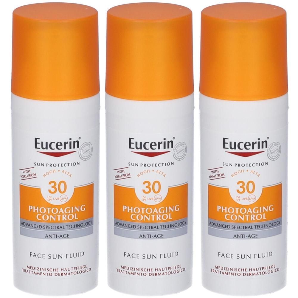 Eucerin Photoaging Control Sun Fluid SPF 30 50 ml 3x50 Soluzione
