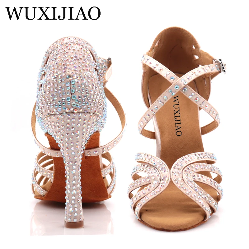 WUXIJIAO Jazz Schuhe Latin Dance Schuhe weibliche Latin Salsa Mädchen Freizeitschuhe Silber Bronze Haut Schuhe