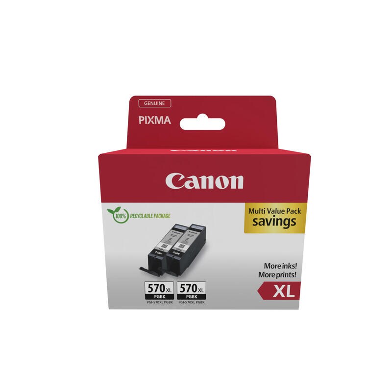 Canon 0318C010 Canon PGI-570 XL PGBK Twinpack schwarz Druckerpatronen, 2er-Set Image