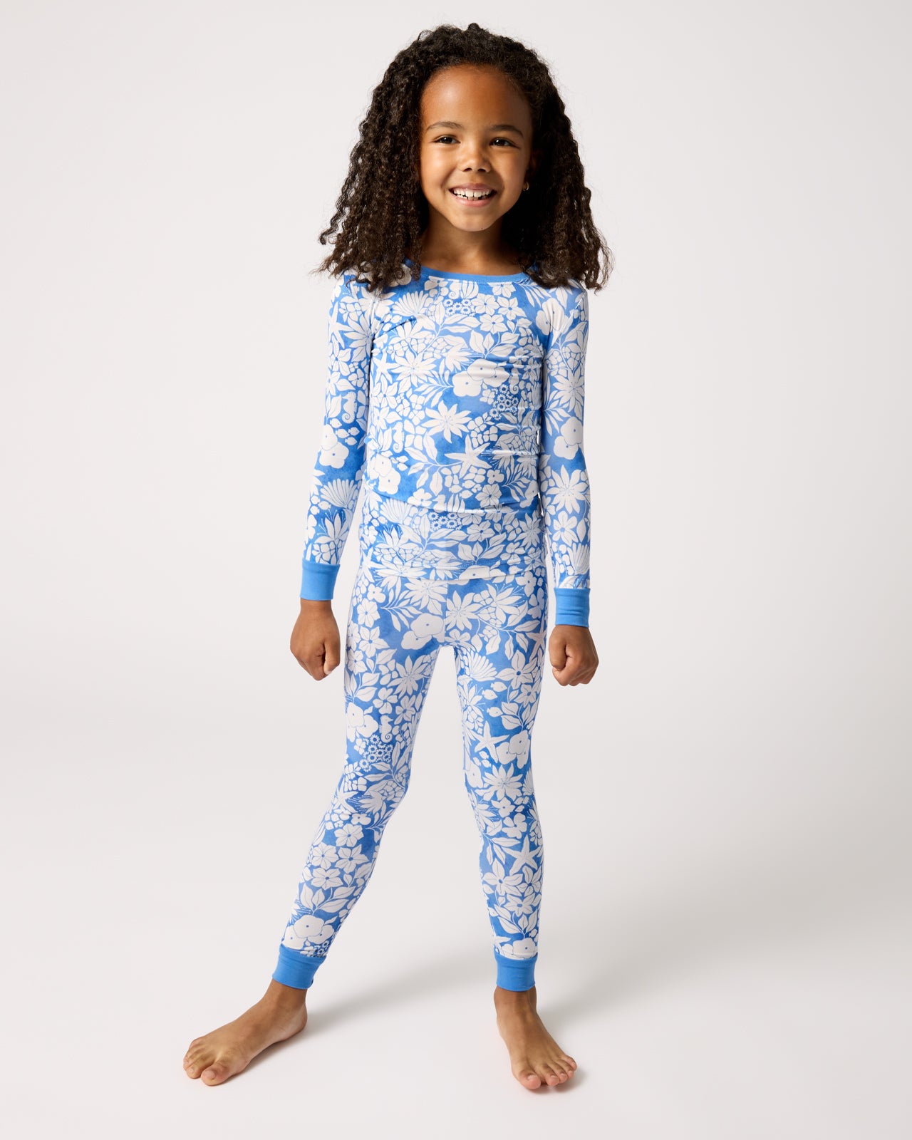Azure Garden Two-Piece Pajama Set - 4T - Little Sleepies