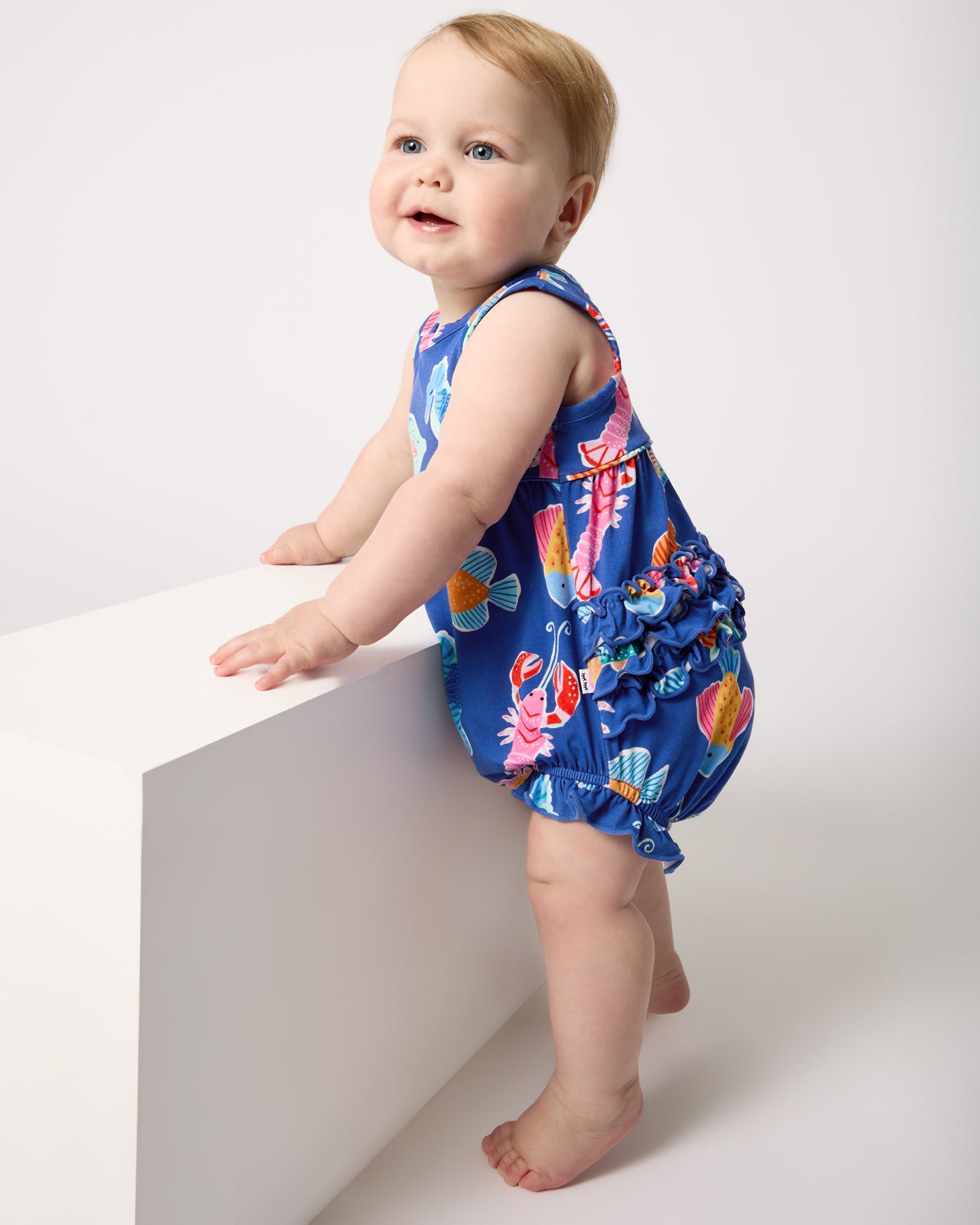 Tidepool Party Bamboo Baby Bubble Romper - 6-12 months