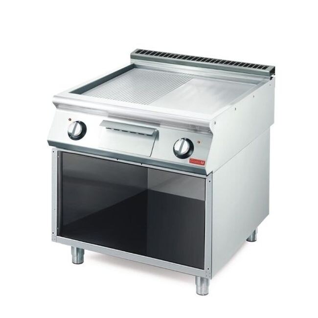 Gastronoble Gastro M 700 Plus Elektrische Grillplatte Gm70/80Ftres-Cr 2/3 Glatt 1/3 Gerillt Image