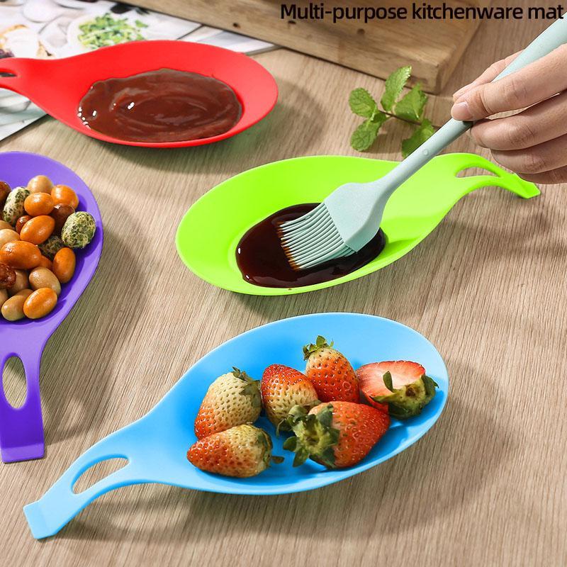 LsCook Heat Resistant Spatula Rest Mat Food Grade Kitchen Counter Protector LsCook Heat Resistant Spatula Rest Mat Food Grade Kitchen Counter Protector