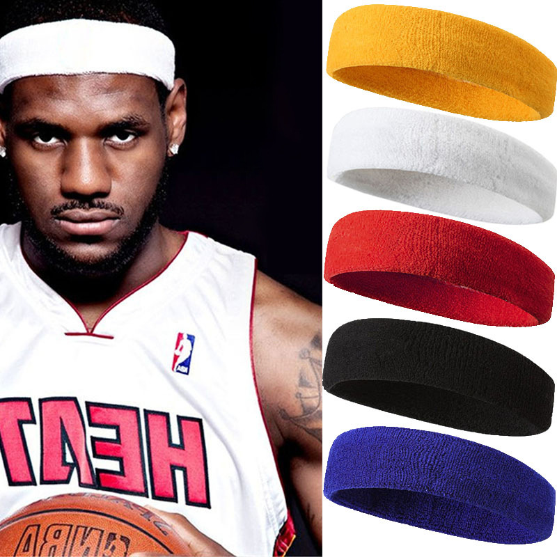 Unisex Sports Headband Moisture Wicking Workout Hairband For Gym Yoga Running blue