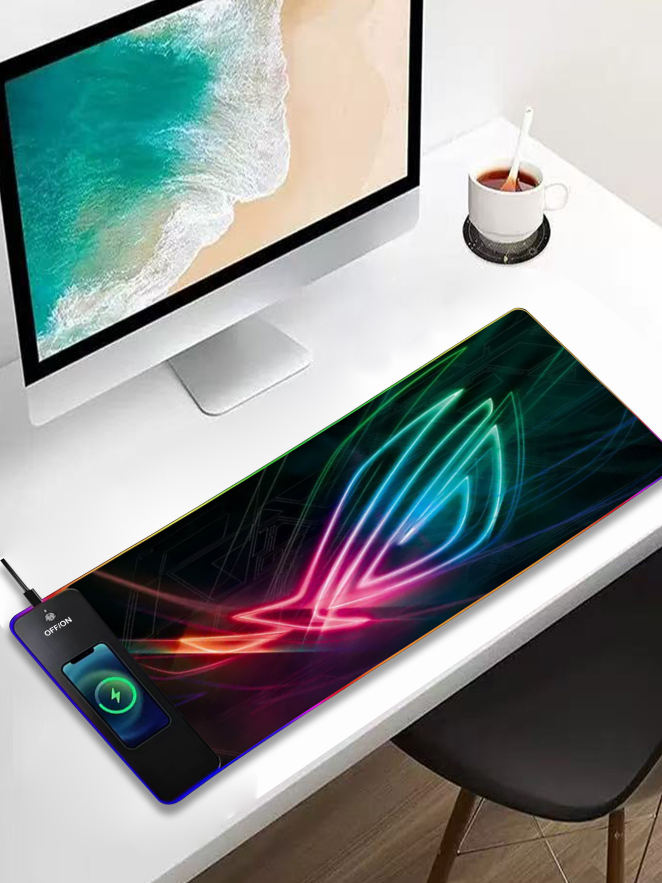 RGB Wireless Charging Mouse Pad For Gaming And Work RGB Wireless Charging Mouse Pad For Gaming And Work