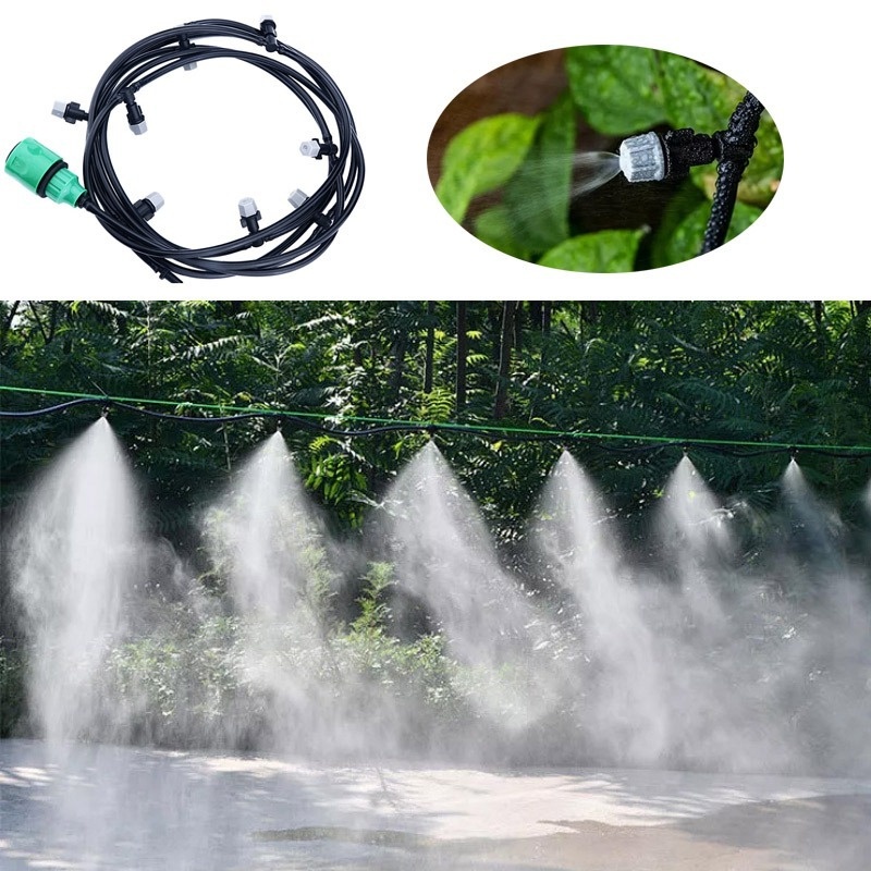 Aqua Mist Garden Irrigation & Cooling Sprinkler System With Adjustable Nozzles Aqua Mist Garden Irrigation & Cooling Sprinkler System With Adjustable Nozzles