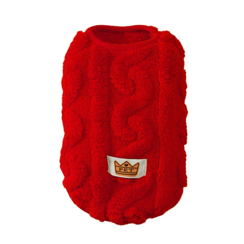 Warm Fleece Cat Sweatshirt For Small Dogs And Cats red m