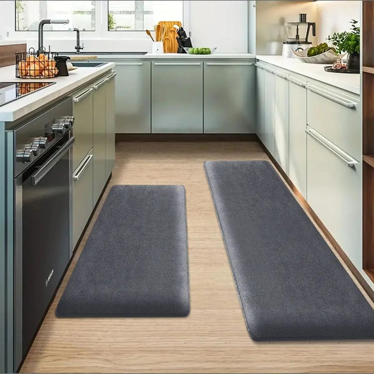 Premium Non Slip Kitchen Floor Comfort Mat blue 23.6" X 63.0"