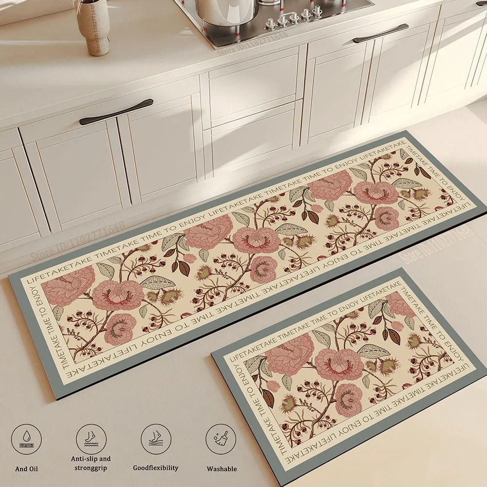 Premium Anti Fatigue Kitchen Floor Mat Non Slip Washable Soft Long Carpet For Living Room & Entrance 2 40 Cm X 60 Cm